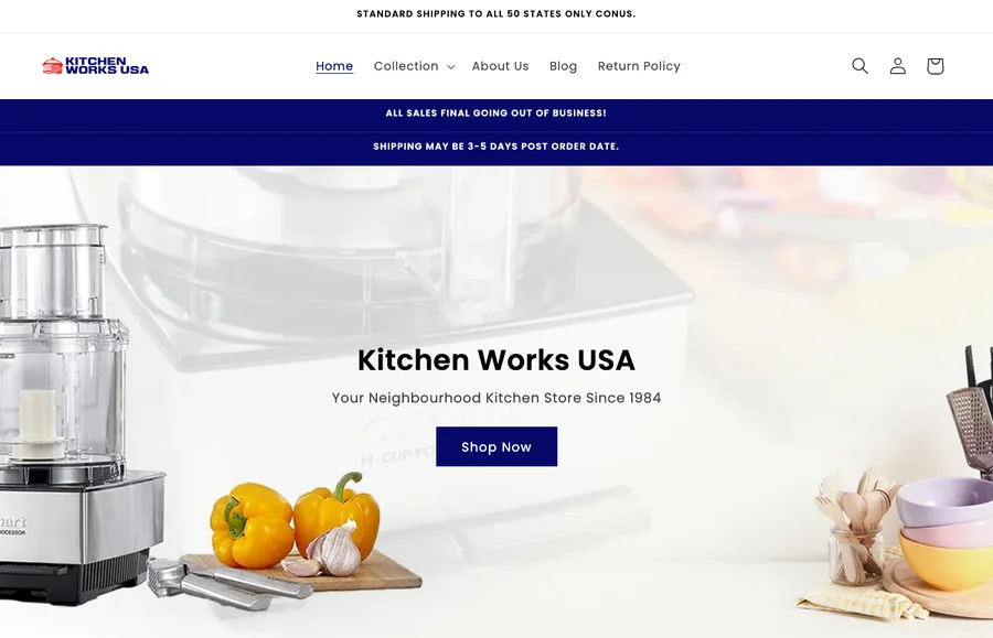Kitchen Works USA site screenshot